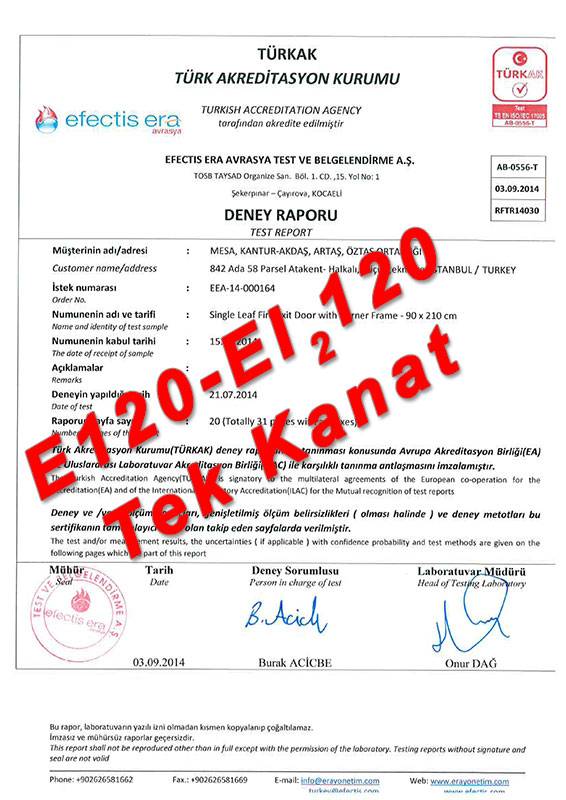 E120-EI2120 Tek Kanat