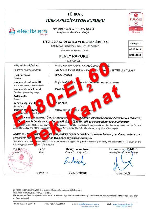 E180-EI260 Tek Kanat