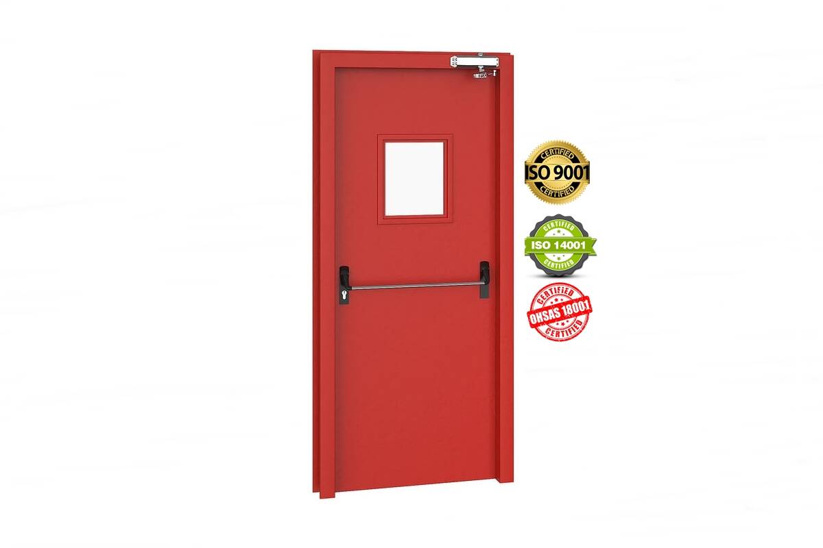 Tek Kanatlı Camlı Yangın Kapısı